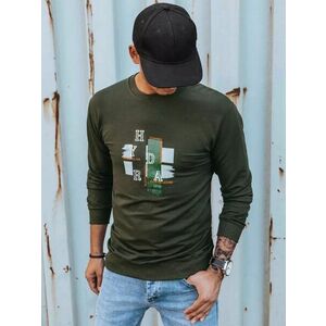 LegyFerfi Khaki zöld pulóver eredeti lenyomatta kép