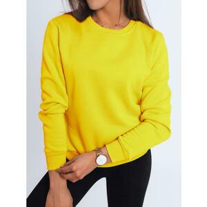 Női pulóver nyomtatás nélkül sárga FASHION kép