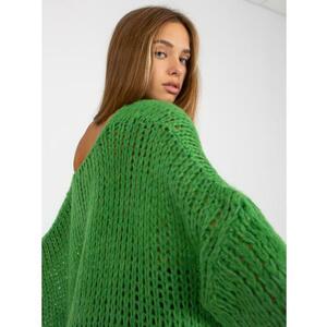 Női oversize széles ujjú pulóver OCH BELLA zöld kép