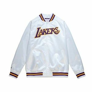Mitchell & Ness Los Angeles Lakers Lightweight Satin Jacket white kép