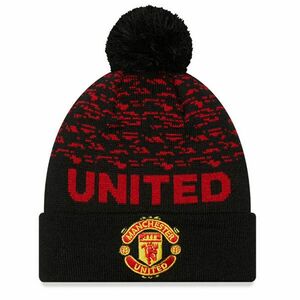 Sapka NEW ERA Manchester United Logo Black Bobble Beanie Hat kép