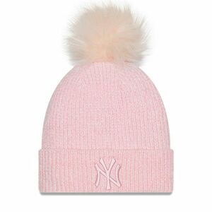 Sapka NEW ERA New York Yankees Chenille Womens Pink Bobble Beanie Hat kép