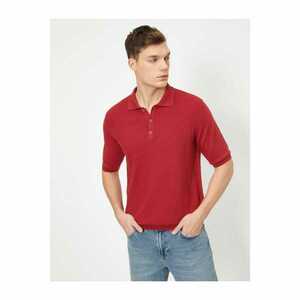 Koton Men's Red Polo Neck T-Shirt kép