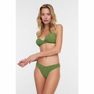 Trendyol Zöld Texturált V Cut Bikini alsó kép