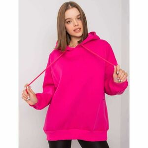 Rózsaszín pamut kapucnis pulóver kép