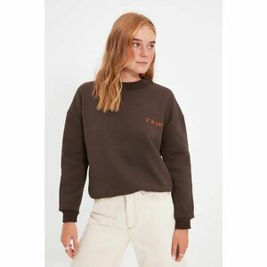 Trendyol Brown Embroidery Raised Sweatshirt kép
