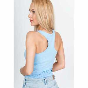 Women's tank top with a cut on the back - pink, kép