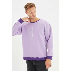 Trendyol Lilac Men Regular Fit Sweatshirt kép