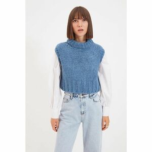 Trendyol Blue Crew Neck Knitwear Sweater Jumper kép