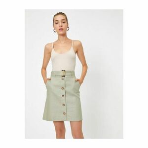 Koton Belted Front Buttoned Mini Skirt kép