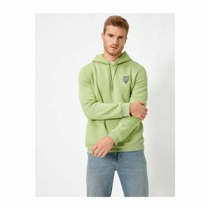 Koton Men's Green Hooded Long Sleeve Sweatshirt kép