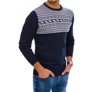 Dstreet WX1800 navy blue men's sweater kép