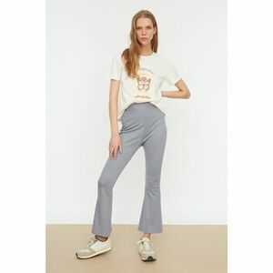 Trendyol Gray Flare Knitted Trousers kép