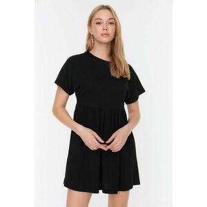 Trendyol Black Ruffle Detailed Petite Knitted Dress kép