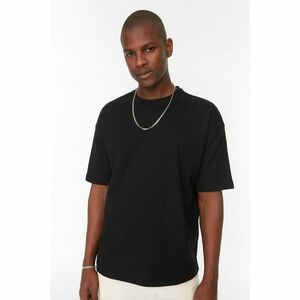 Trendyol Black Men's Oversize Crew Neck Short Sleeve T-shirt kép