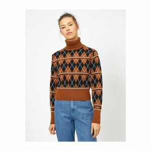Koton Women's Brown Patterned Sweater kép
