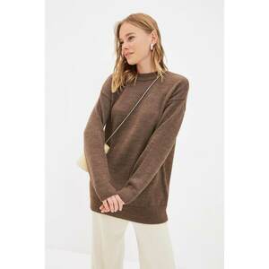Trendyol Brown Straight Collar Knitwear Sweater kép