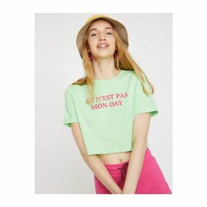 Koton Women's Green Printed T-shirt kép