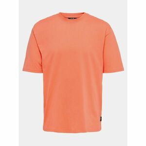 Orange Basic T-Shirt ONLY & SONS Donnie - Men kép