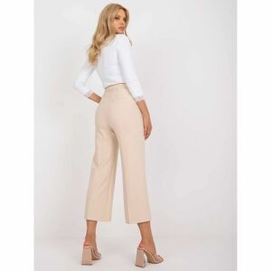Beige trousers made of fabric with a decorative RUE PARIS fastening kép