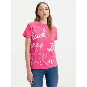 Pink Women's T-Shirt with Converse Print - Women kép