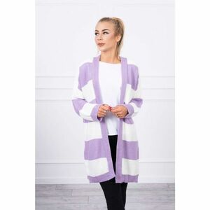 Kétszínű pulóver ecru+lila kép
