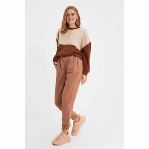 Trendyol Light Brown Raised Knitted Sweatpants kép