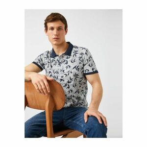 Koton Leaf Patterned Polo Neck T-Shirt kép