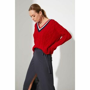 Trendyol Red Oversize Knitwear Sweater kép