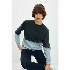 Trendyol Black Basic Thin Knitted Sweatshirt kép