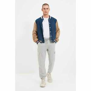 Trendyol Gray Men's Regular Fit Cargo Pocket Sweatpants kép