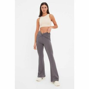Trendyol Gray Waist Detailed Camisole Knitted Trousers kép