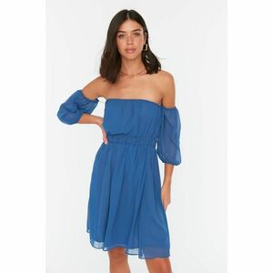 Trendyol Blue Carmen Collar Dress kép