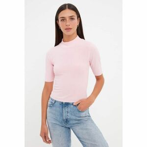 Trendyol Lilac Basic Stand Up Collar Knitted Blouse kép