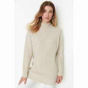 Trendyol Beige Half Neck Knitwear Sweater kép