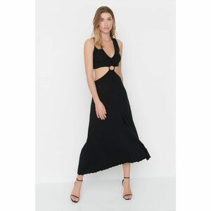 Trendyol Black Cut Out Detailed Knitwear Dress kép