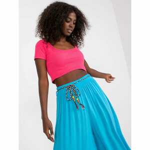 Light blue trousers in high-waisted fabric Surie OH BELLA kép
