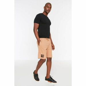 Trendyol Camel Men Regular Fit Ribbed Printed Shorts & Bermuda kép