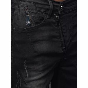 Men's black denim shorts Dstreet SX2124 kép
