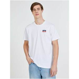White Men's T-Shirt Lee Logo - Men kép
