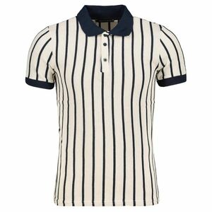 Trendyol White Men Regular Fit Short Sleeve Striped Polo Neck T-shirt kép