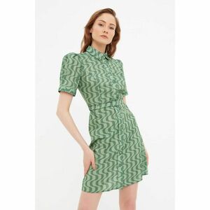 Trendyol Green Belted Shirt Dress kép