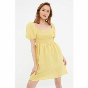 Trendyol Yellow Gingham Dress kép