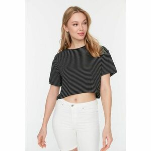 Trendyol Striped 2-Pack Crop Knitted T-Shirt kép