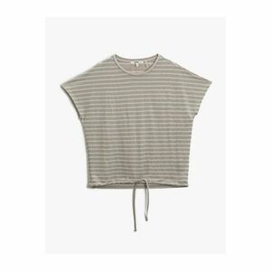 Koton Crop T-Shirt Striped Waistband kép