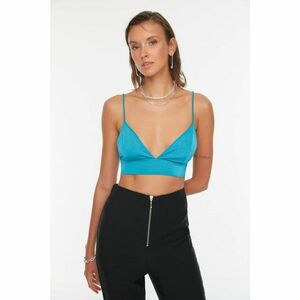 Trendyol Turquoise Knitted Bustier kép