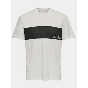 White T-shirt with print ONLY & SONS True - Men kép