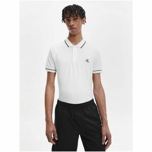 White Men's Polo T-Shirt Calvin Klein - Men kép