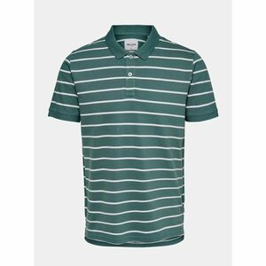 Green Striped Polo T-Shirt ONLY & SONS Cooper - Men kép