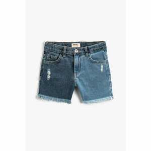 Koton Destroyed Mini Denim Shorts Cotton kép